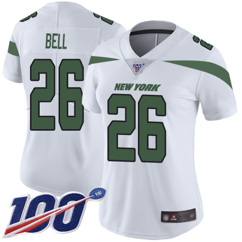 New York Jets Limited White Women LeVeon Bell Road Jersey NFL Football #26 100th Season Vapor Untouchable->women nfl jersey->Women Jersey